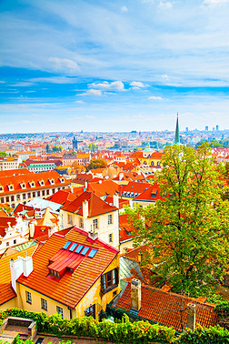 风景如画的布拉格全景, 捷克共和国