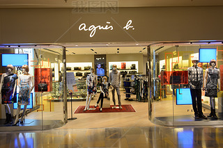 shopping mall interior with mannequins