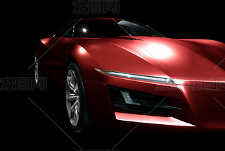 Red Abstract Sports Car