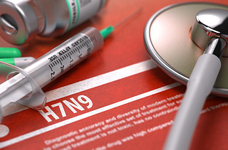 H7N9 Virus. Medical Concept.