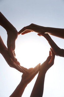 团队合作握手图片