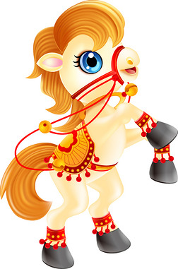 十二生肖卡通马