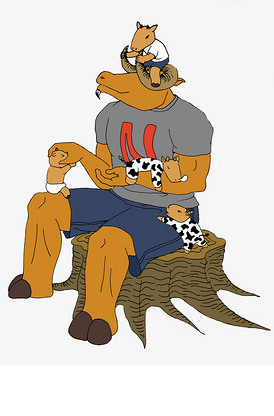 超级强壮的水牛爸爸