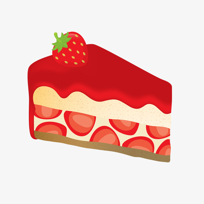 美味草莓蛋糕png