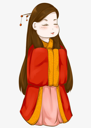古风妃子敬礼q版素材