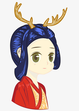 q版古风鹿角女孩
