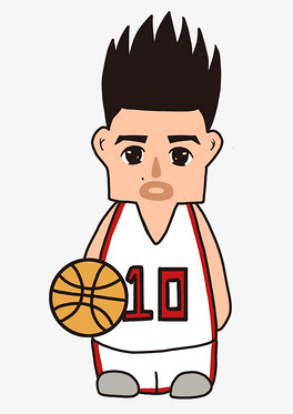 手绘涂鸦篮球明星运动员png素材