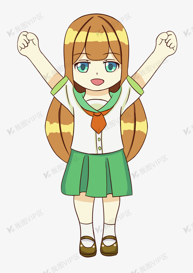 超可爱q版校服女孩图片素材(psb格式)免费下载_动漫人物大全-我图网