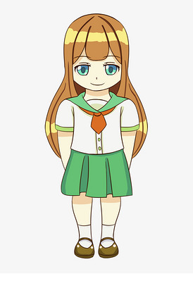 超可爱q版校服女孩