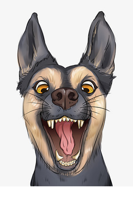 动物狼狗宠物卖蠢免抠图png