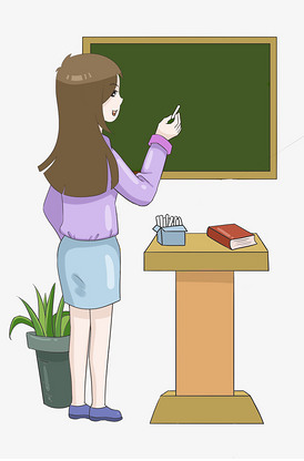 手绘教师节女教师插画