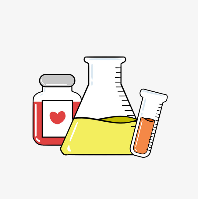 手绘化验药剂插画