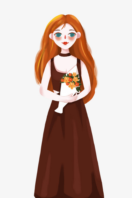 设计元素 人物形象 动漫人物 温婉气质美女手绘插画找相似 查看大图