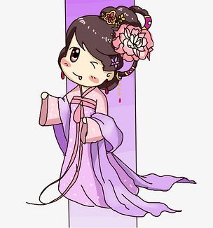 卡通古风古装可爱美女六