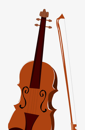 卡通音乐节乐器小提琴