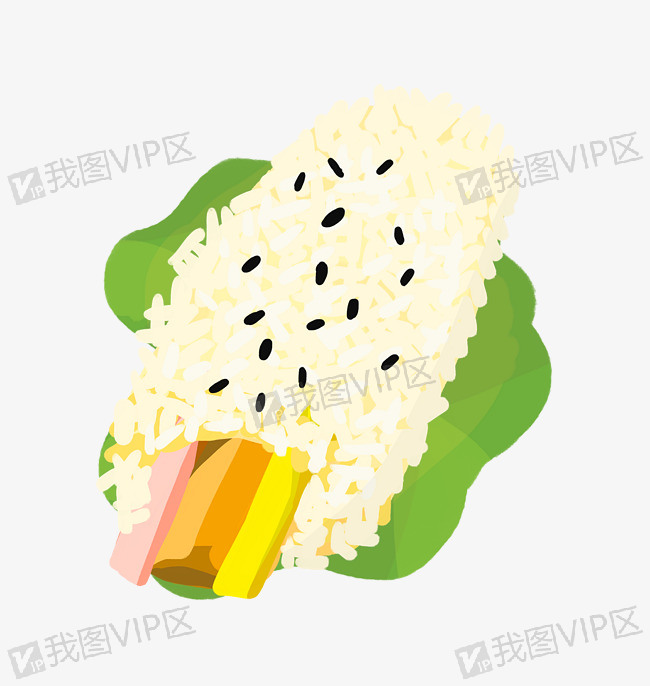 手绘米糕美食插画