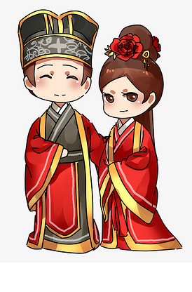 中国风复古风古风唐装情侣角色