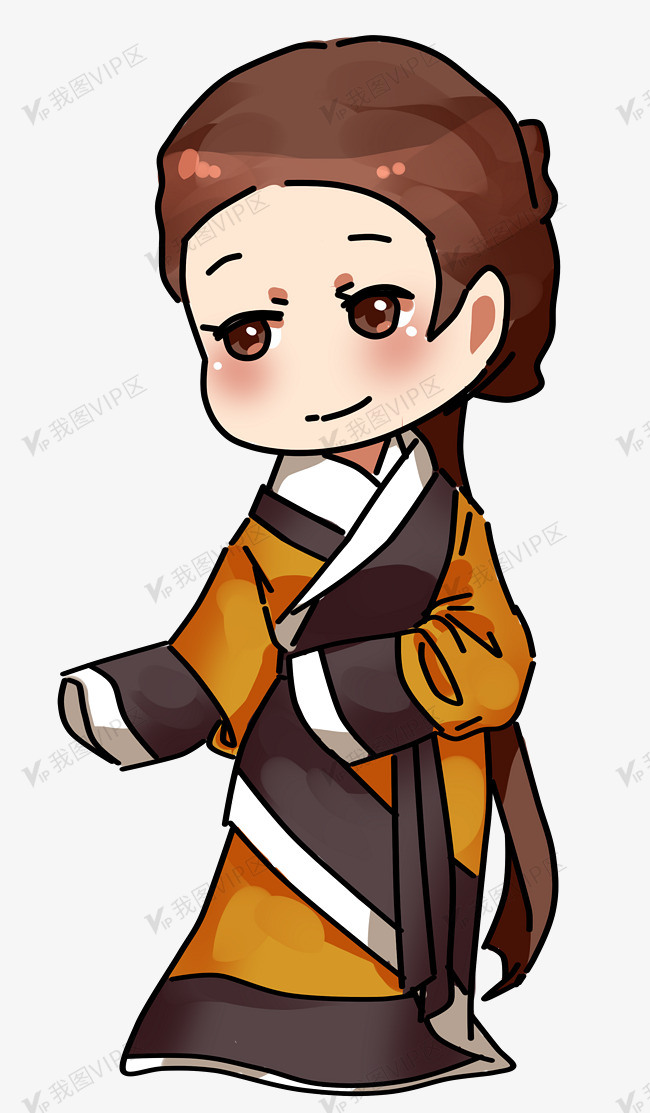 设计元素 人物形象 动漫人物 中国风复古风古风汉服婢女女性角色原创