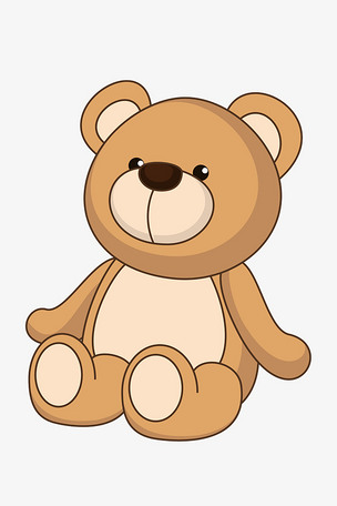 手绘儿童玩具小熊插画