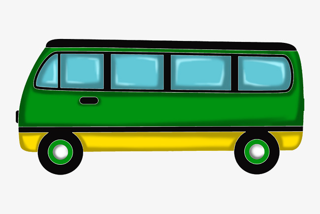 旅游大巴车手绘插画