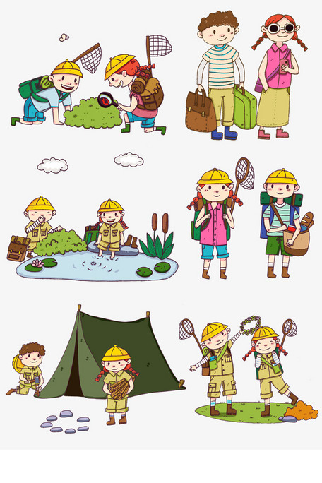 旅游野营人物合集