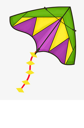 简约三角形风筝插画
