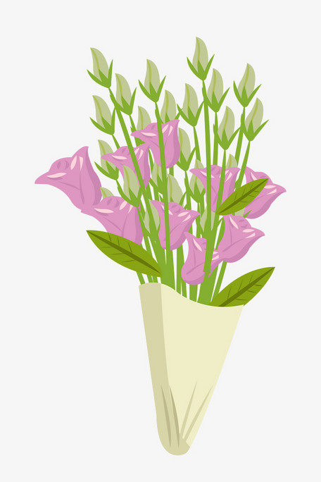 卡通绿色花束插画图片素材(psb格式)免费下载_动漫人物大全-我图网