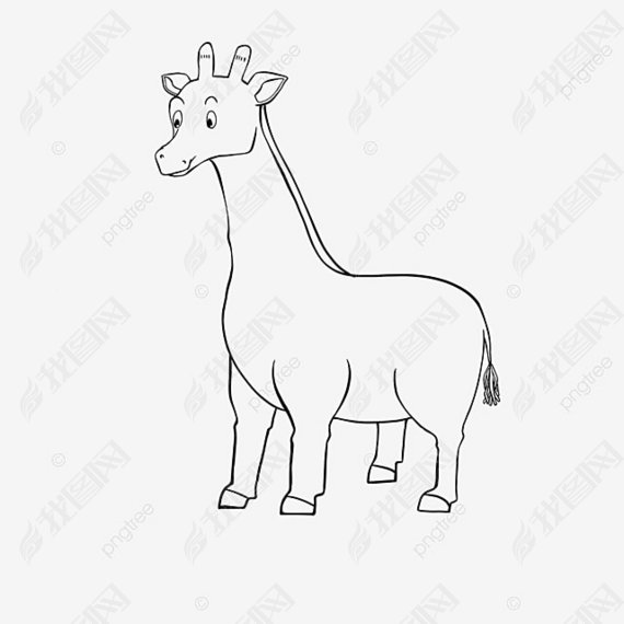 giraffe clipart black and white ֳ¹ɰͯ