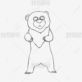 bear clipart black and white ۾ܼ