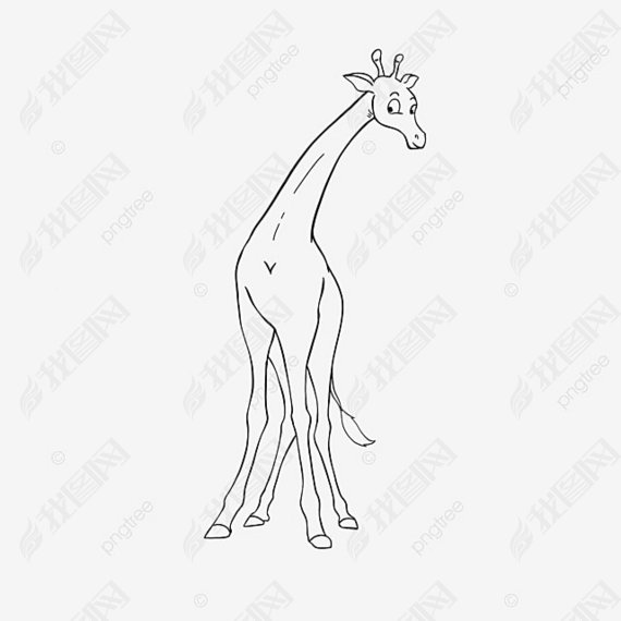 giraffe clipart black and white ߸峤¹Ӱɰֻ