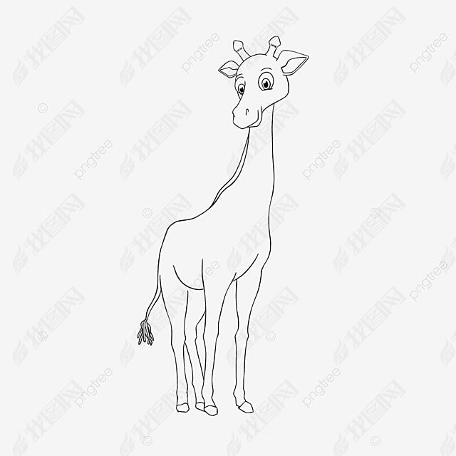 giraffe clipart black and white ¹ڰ׼