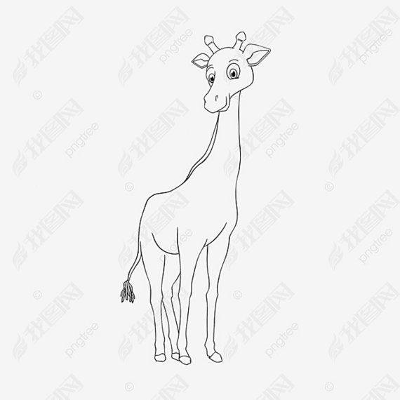 giraffe clipart black and white ¹ڰ׼