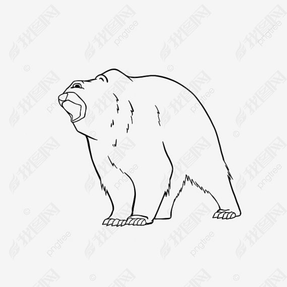 bear clipart black and white С߸