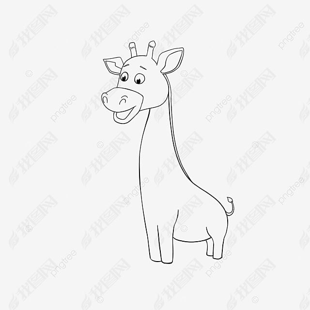 giraffe clipart black and white ȳ¹ɰͯ