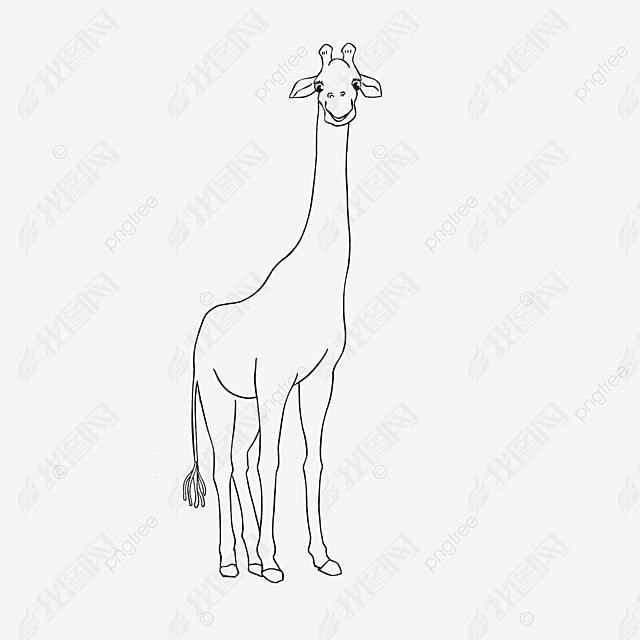 giraffe clipart black and white ¹վ