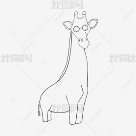 giraffe clipart black and white ۾¹