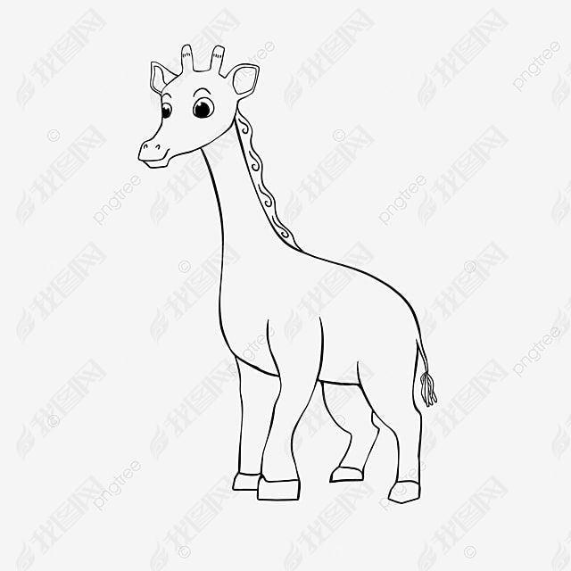 giraffe clipart black and white ߸峤¹ɰͯ