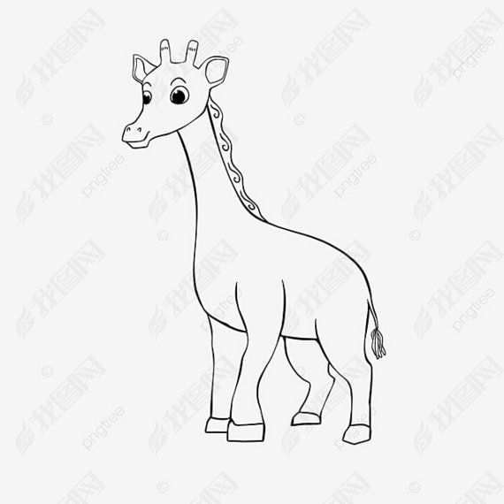 giraffe clipart black and white ߸峤¹ɰͯ