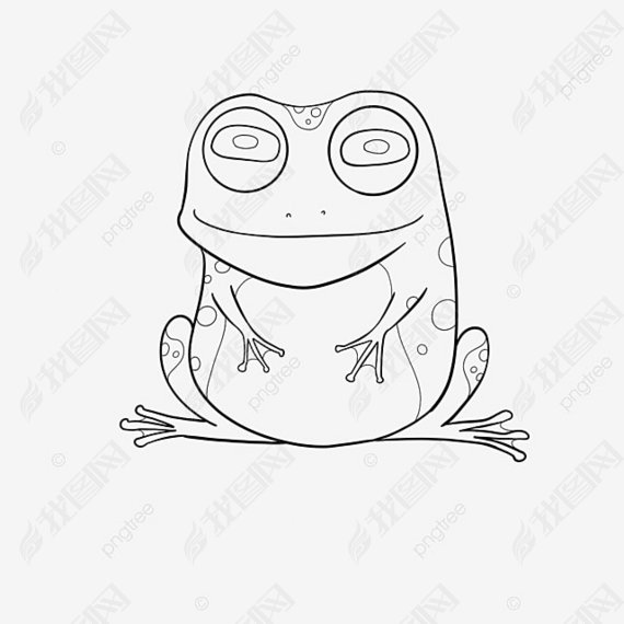 frog clipart black and white ɰ