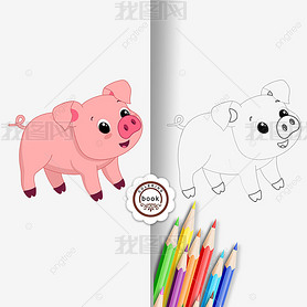 pig clipart black and white ڰ߸ɰͿɫ