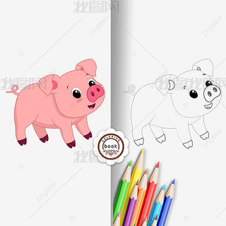 pig clipart black and white ڰ߸ɰͿɫ