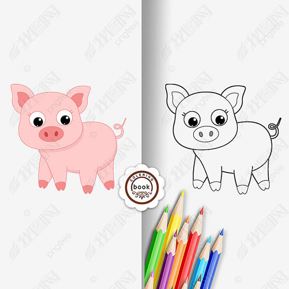 pig clipart black and white ۺͿɫڰ߸