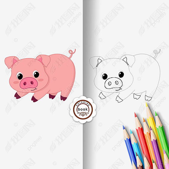 pig clipart black and white ڰͿɫ߸ɰ