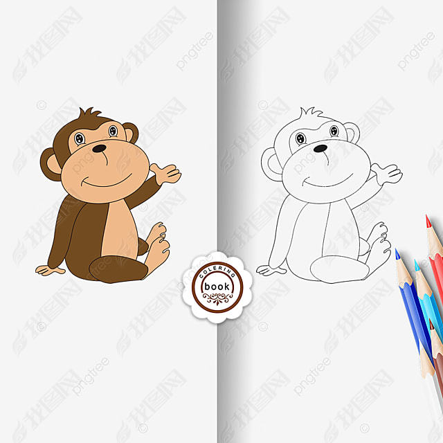 monkey clipart black and white Ӷͯڰ߸