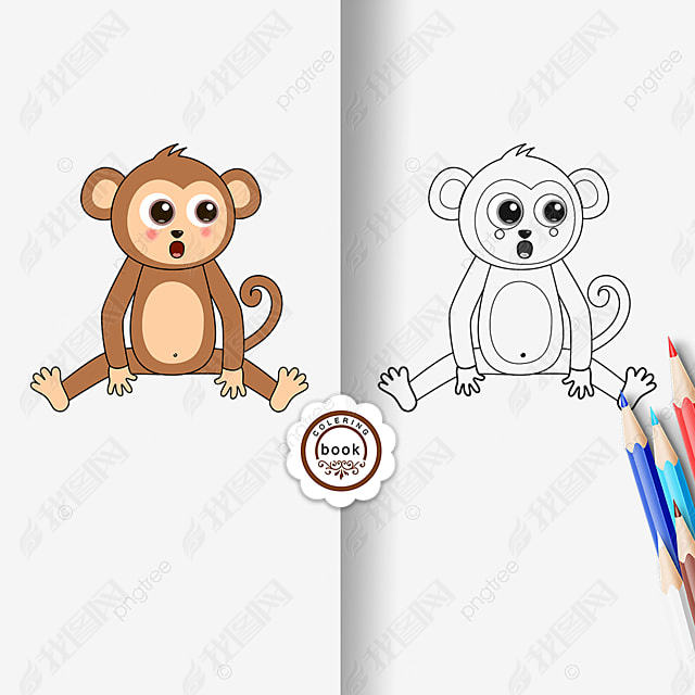 monkey clipart black and white ͯڰ߸ɰͿɫ