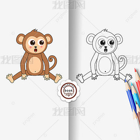 monkey clipart black and white ͯڰ߸ɰͿɫ