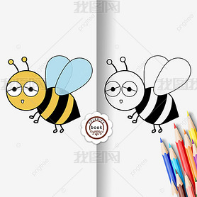 honeybee clipart black and white ۷