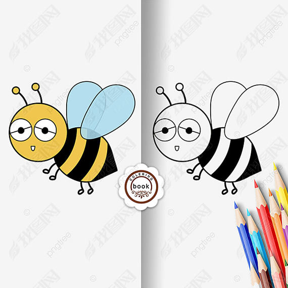 honeybee clipart black and white ۷