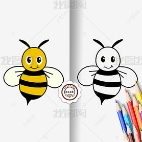 honeybee clipart black and white ۷