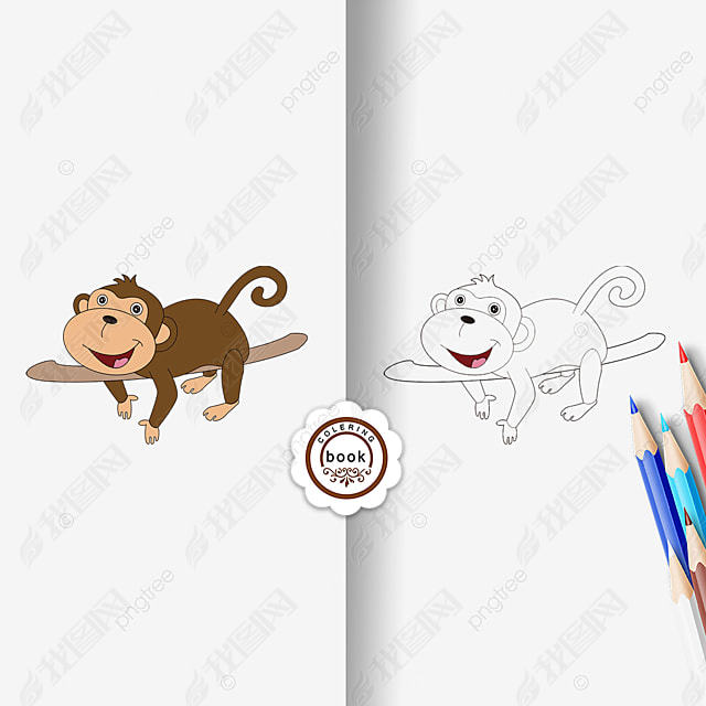 monkey clipart black and white ͯڰ߸С